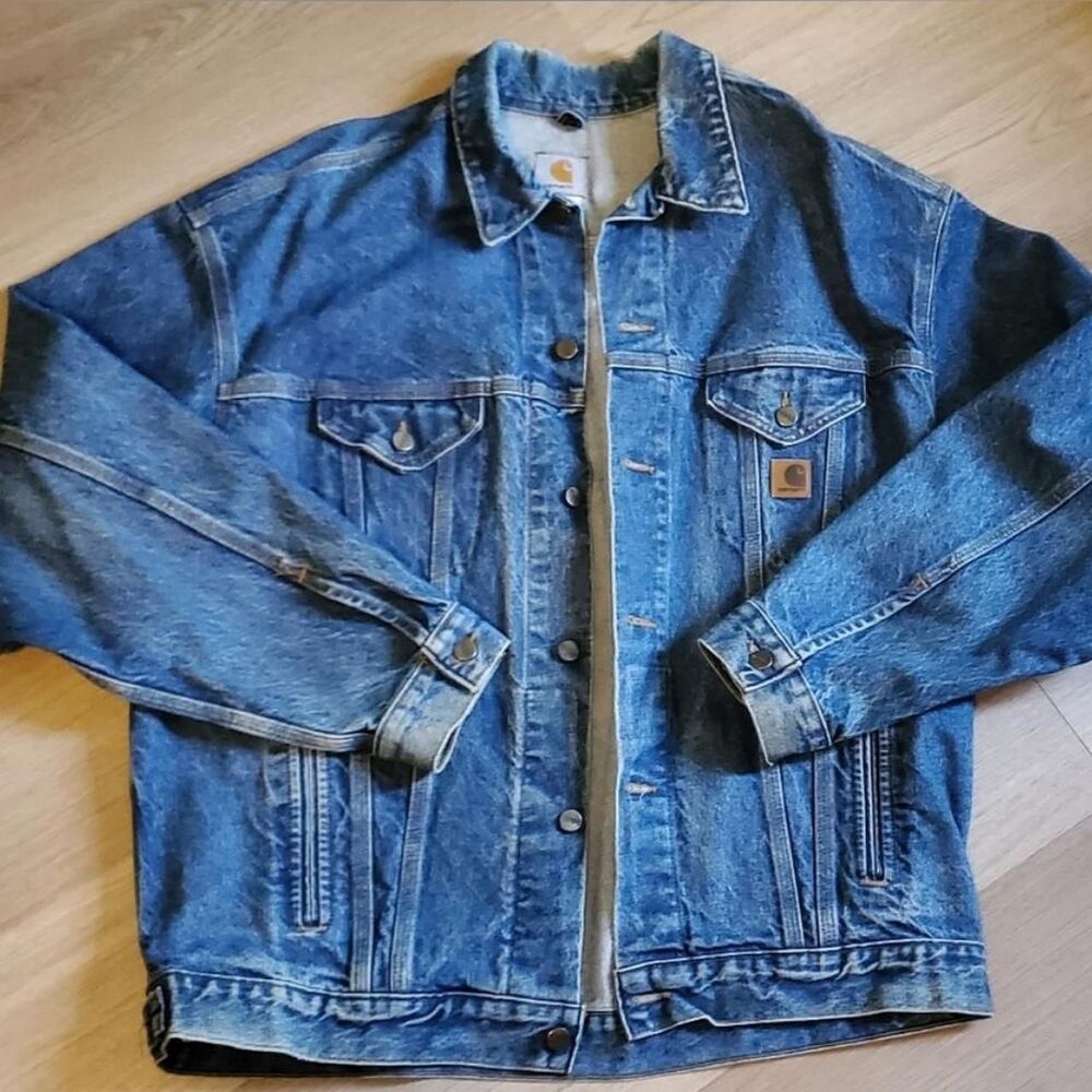 Carhartt Men's Blue and Navy Jacket